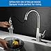 Kitchen Sink Faucet-Arofa A03LY Single Handle Brushed Nickel Stainless Steel gooseneck Kitchen faucets with Pull Down Sprayer