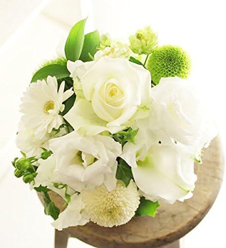 Ky71 数量限定アウトレット最安価格 供花アレンジメント Sサイズ 白 グリーン系 法事 法要 初盆 お供え花に お盆 四十九日 命日 お彼岸