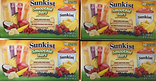 Sunkist Smoothie Bars - Gluten Free Frozen Juice Smoothies ((40) 1.0 bars (4/10ct boxes)) - Thumbnail 2