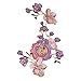 Resources House Multicolor Long Floral Patch Embroidery Applique Flower Patch Lace Fabric Motif Applique Sew On Patches