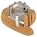WOCCI 18mm Vintage Leather Watch Band for Men and Women, Silver Buckle (Tan)