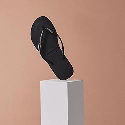 Havaianas Women's Slim Flip Flop Sandal, Black, 5-6