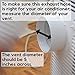 Dalridge Portable AC Exhaust Hose 5 Inch Diameter, Counter-clockwise Threading, in White