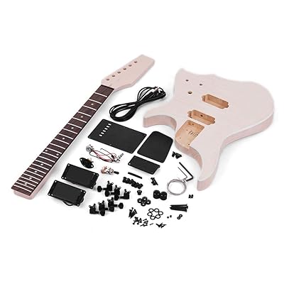 Buy Unfinished Diy Electric Guitar Kit Leeofty Guitar Body Basswood Body Maple Guitar Neck Rosewood Fingerboard Online In Indonesia B08sqqzf6f