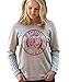 Superluxe Clothing Bayside Tigers Womens Vintage Style 80s 90s TV Kelly Kapowski Raw Edge Off The Shoulder Top, Heather Grey, Large