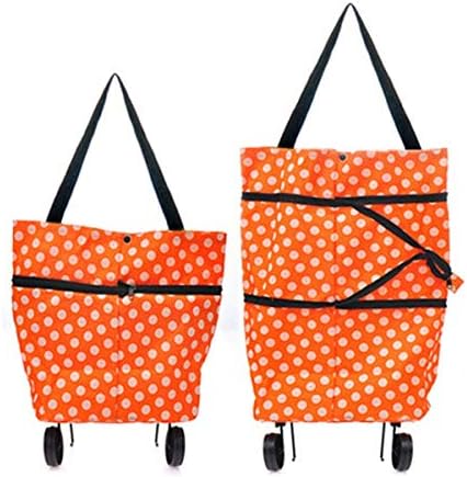 Buyerzone Multi Utility Zipper Fold-able Trolly Bag for Shopping (Assorted Color)
