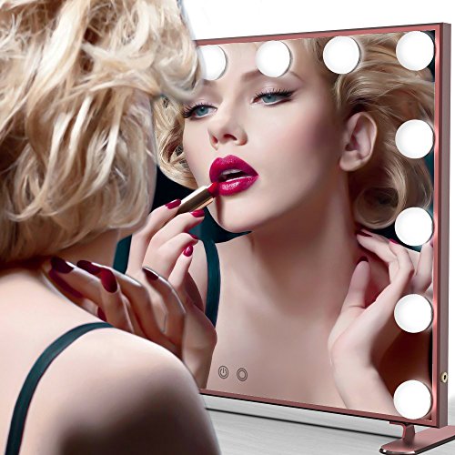 Nitin Lighted Vanity Mirror with Touch Control Design, Hollywood Style