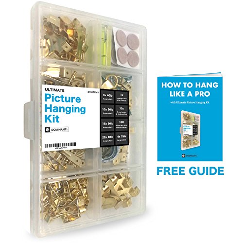 Ultimate Picture Hanging Kit Easy DIY w/ FREE How To Hang Guide, 216