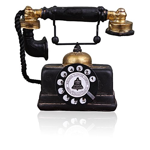 Hewnda Creative Retro Telephones European Resin Rotary Dialing Telephone Decoration Cafe Bar Window Decorative Home Decoration Props