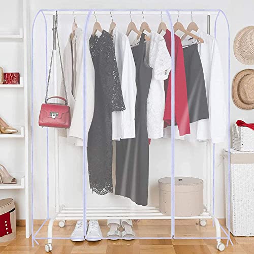 71" L Clear Garment Rack Cover, Clothing Rack Covers, Adult Kids