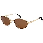 SOJOS Retro Oval Polarized Sunglasses for Women Men, Trendy Chic Cat Eye 90s Y2K Sunnies SJ1266