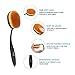 ISASSY Oval Makeup Brush, 10 PCS Professional Soft Toothbrush Shaped Design Oval Make Up Brushes Set Foundation Concealer Blending Cosmetic Brushes