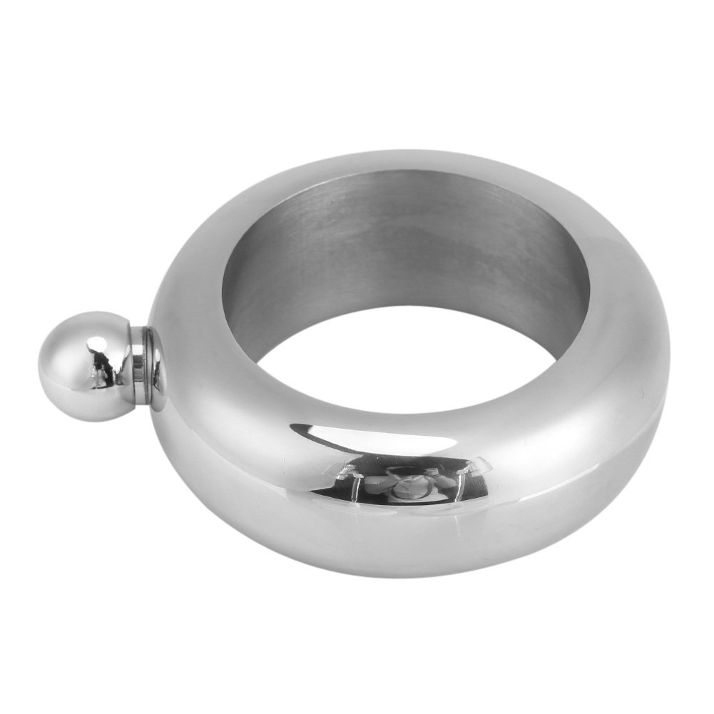 Stainless Steel Hip Flask Bracelet, 100ml, Silver, Wrist Wearable Liquor Container with Funnel, Portable Travel Flask for Whiskey