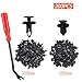 moveland 8mm 10mm Push-Type Bumper Fasteners Rivet Clips, 200PCS Car Body Clips with Fastener Removal Tool