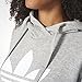 adidas Originals Women's Trefoil Hoodie, Medium Grey Heather/White, Small