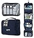 TRAVANDO ® Hanging Toiletry Bag FLEXI + 7 TSA Approved Liquid Bottles - Travel Set for Men and Women - Toilet Kit for Cosmetics, Makeup - Organiser for Suitcase - Wash Bag with Containers