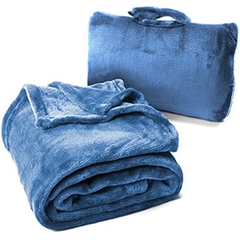 Travel Set Blanket Pillow/travel Blanket With Zipper/2 In ...