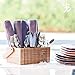 Totally Bamboo Lattice Flatware Caddy with Handle