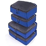 JETPAL Lightweight Travel Luggage Organizer Packing Cubes (Set of 4) - Blue
