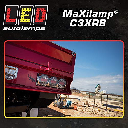 LED Autolamps Maxilamp C3XRB 14.5" Rear LED Tail Light [12v/24v] [Brake/Tail/Turn/Reflector] [DOT/SAE Certified] [90 LEDs] [IP67 Waterproof] for Truck/Trailer/Ute/Pickup/Caravan/RV/Bus/Camper - Thumbnail 2