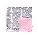 Towin Baby Arrow Minky Double Layer Receiving Blanket, Pink 29