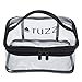 Tsa friendly clear travel toiletry bag Approved for men women kids | Cosmetic Bags with 2 zipper | Transparent toiletry Sundry Kit | Carry-On makeup bag organizer