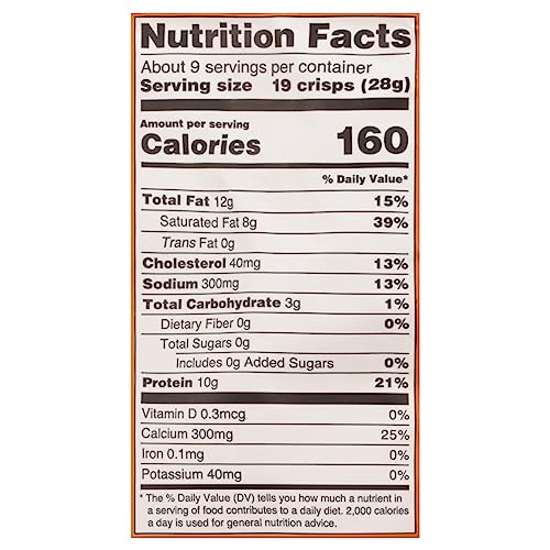 PARMCRISPS OVEN-BAKED CHEDDAR CHEESE SNACK, 9.5 OZ
