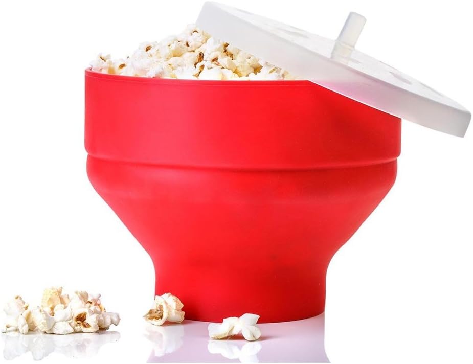 ACTLATI Functional Popcorn Bucket with Lid Microwaveable