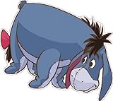 9 Inch Eeyore Winnie the Pooh Disney Removable Peel Self Stick Adhesive Vinyl Decorative Wall Decal Sticker Art Kids Room Home Decor Girl Boy Children Bedroom Nursery Baby 9 x 8 Inch