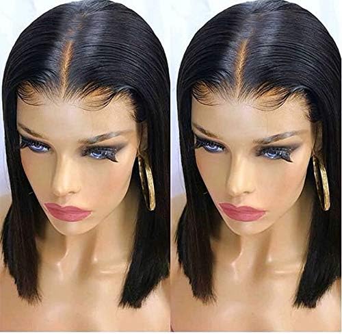 Human Hair Short Bob Wigs For Black Women Brazilian Remy Hair Lace Front Human Hair Wigs Bleached Knots