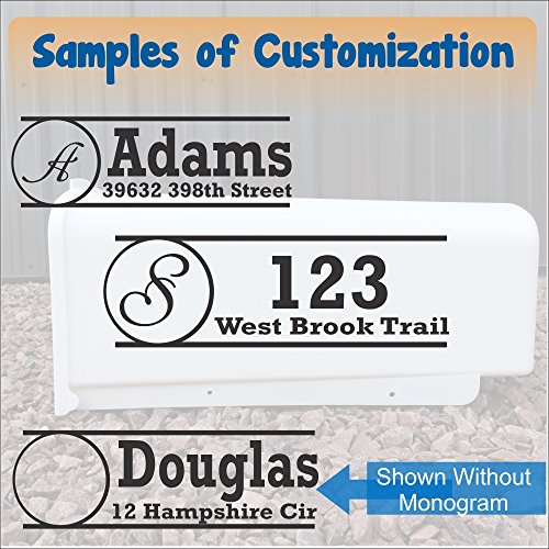Personalized Mailbox Decal Sticker Set of 2 Name & Address for both sides - Thumbnail 6
