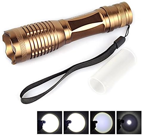 Camping Brone 2000lm Xm-l T6 LED Zoomable Flashlight Torch 18650/aaa Lamp Power Light Only