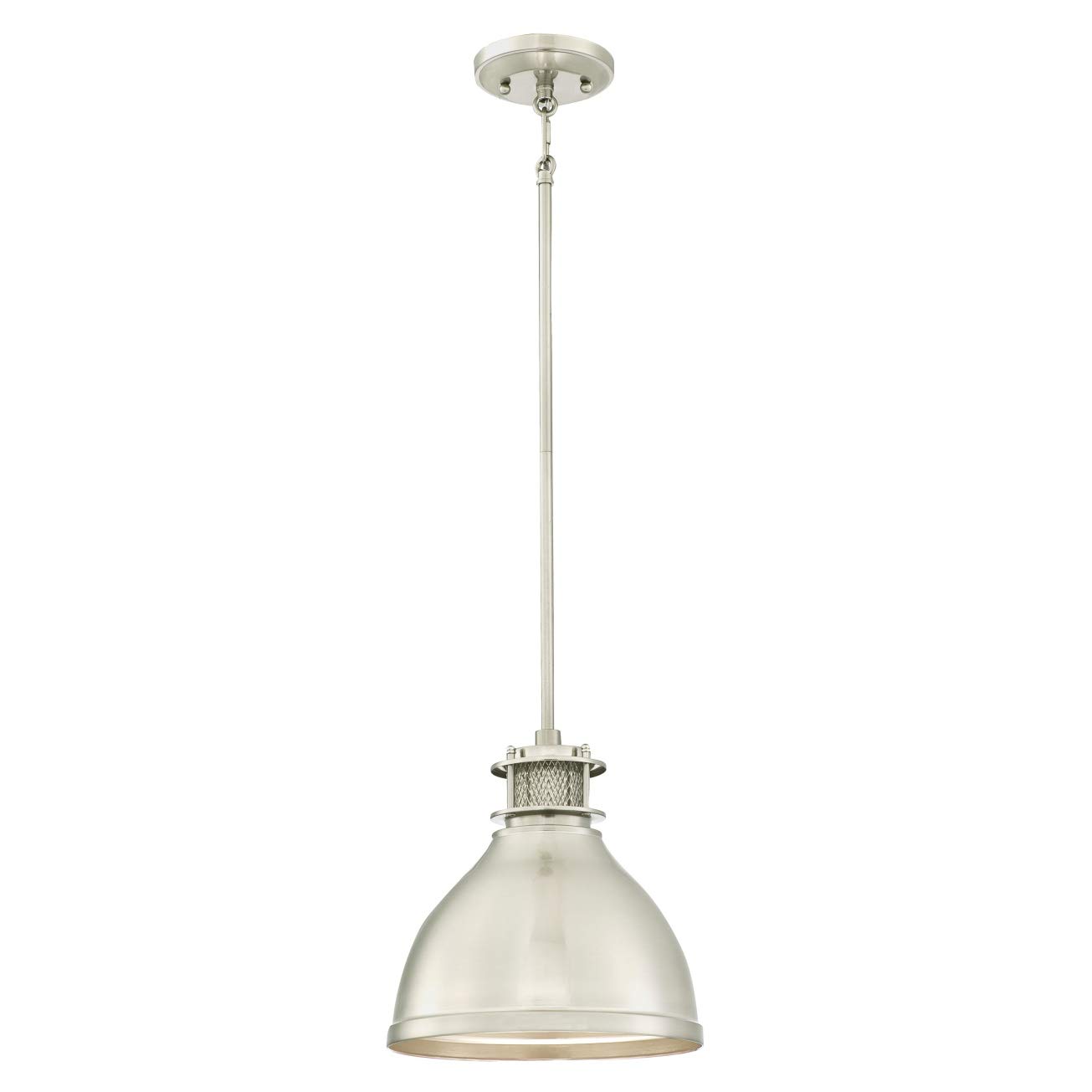 63269 One-Light Indoor Pendant, Brushed Nickel Finish with Mesh Detail