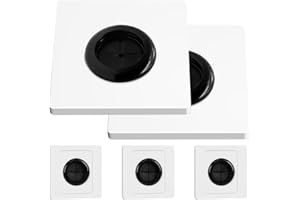 ANDRESLAD 5Pcs Cable Wall Plate with Rubber Gasket Flexible Pass-Through Outlet Cover for Power Cord