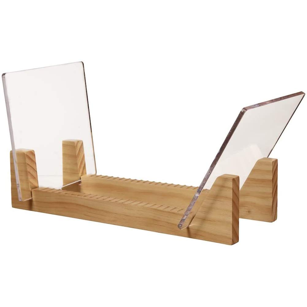 Karelu Vinyl Record Storage Holder,Acrylic Ends,Display Your Singles and LPs in This Modern Portable Rack Unit
