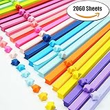 2060 Sheets Double Sided Origami Stars Paper - 27 Colors