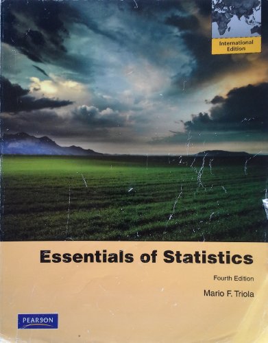 "Essentials of Statistics" Forth Edition 0321721691 Book Cover