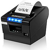MUNBYN Receipt Printer P068, 3 1/8" 80mm Direct Thermal Printer, POS Printer with Auto Cutter - Thermal Receipt Printer with USB Serial Ethernet Windows Driver ESC/POS Support Cash Drawer