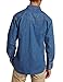 Key Apparel Men's Long Sleeve Western Snap Denim Shirt, Denim, Large-Regular