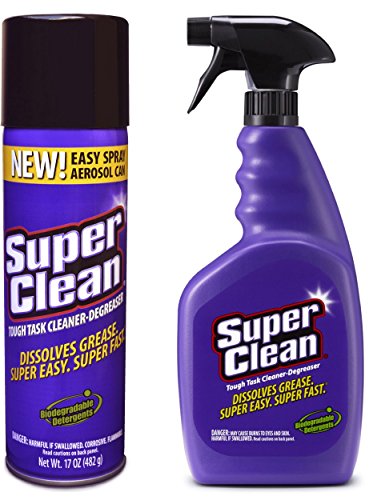 SuperClean 312202 17oz Foaming Aerosol Engine 32oz All Purpose Tough Task Cleaner Degreaser, 49. fluid_ounces, 2 Pack