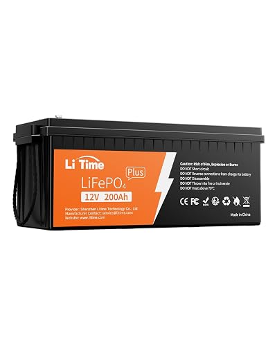 Litime 12V 200Ah Plus Lithium LiFePO4 RV Battery, 4000+ Deep Cycles ...