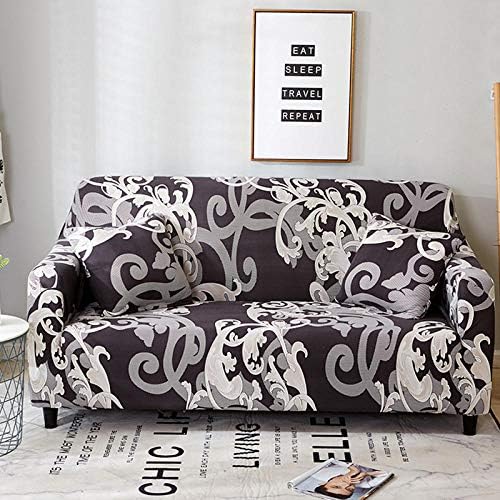 FENFANGAN Stretch Sofa Covers,Cover Sofa Sets Elastic Printed Sofa Protector Leaves Covers For Sofas 2 And 3 Seats @14_1 seat