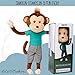 earthMonkeys Plush Toy Monkey Stuffed Animal | Cutest Stuffed Monkey Plush Ever! | Stands, Sits & Bends | Simeon The Stuffed Animal Monkey Will Become Your Kids Best Friend!
