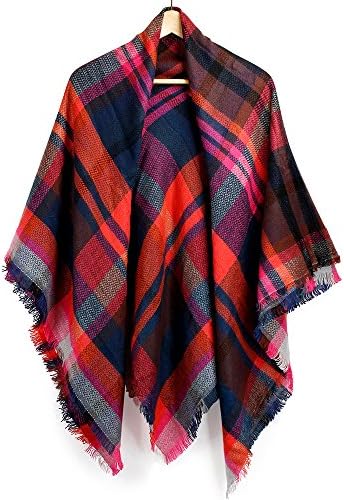 OCT17 Plaid Scarf Women Pashmina Wrap Large Warm Soft Shawl Winter Fall Scarves