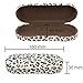 Brown Glasses Case Hard Shell Leopard Print | Medium Size | Protective Eyeglasses, Sunglasses, and Reading Glasses Case For Men, Women, and Kids
