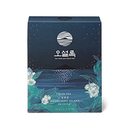 Osulloc Iced Tea Moonlight Island Blended Organic Green Tea Korean Pear Flavor 40g (2g x 20ea Stick Tea-bags)