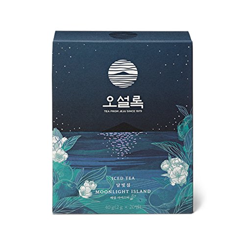 Osulloc Iced Tea Monnlight Island Blended Organic Green Tea Korean Pear Flavor 40g (2g x 20ea Stick Tea-bags)