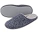 HomeIdeas Men's Cashmere Knitted Anti-slip House Slippers, Spring Summer Breathable Indoor Shoes