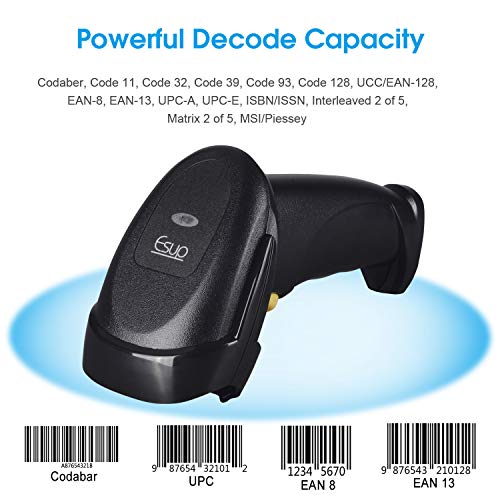 Esup USB Barcode Scanner 1D Handheld Automatic Laser Bar Code Scanner Reader
