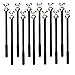 12pcs 0.5mm Cute Kawaii Animal Panda Pens Black Ink Gel Pens Fine Point Roller Pens (White)